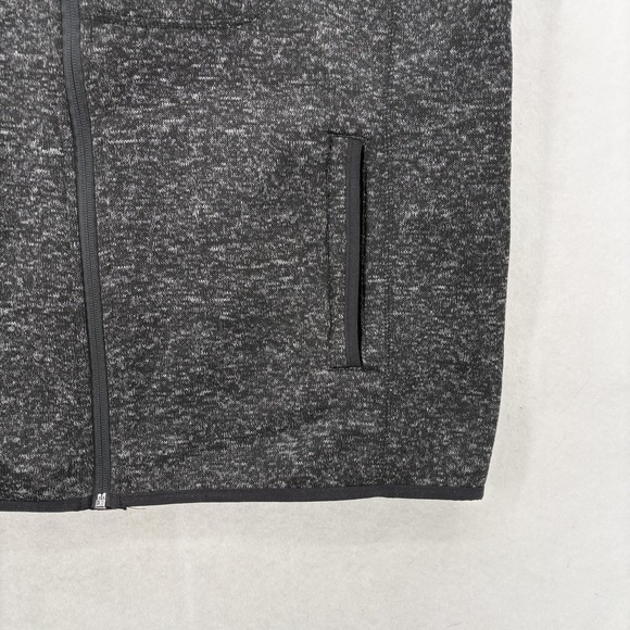 Free Country Vest Mens XL Black Sweater Fleece Quilted Full Zip Outdoor Hiking - Picture 3 of 15